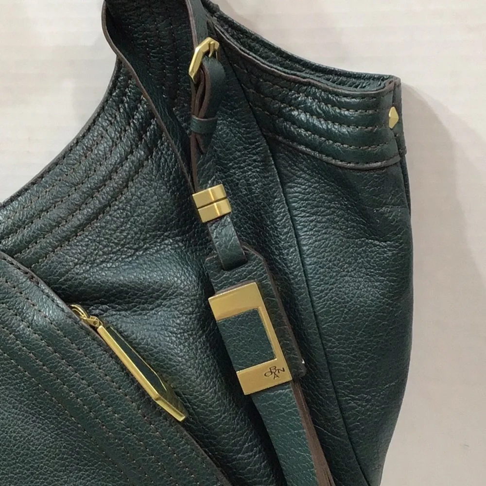 OrYany Tracy deep green pebbled leather hobo shoulder bag